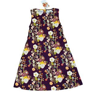 Persnickety NWT Women's Teen‎ Sleeveless Dress Floral Sz XL (16)  Knee Length